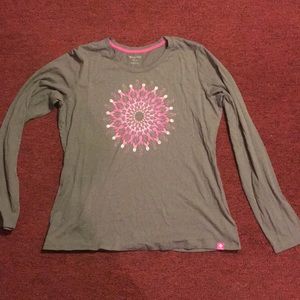 Columbia grey and pink ribbon shirt